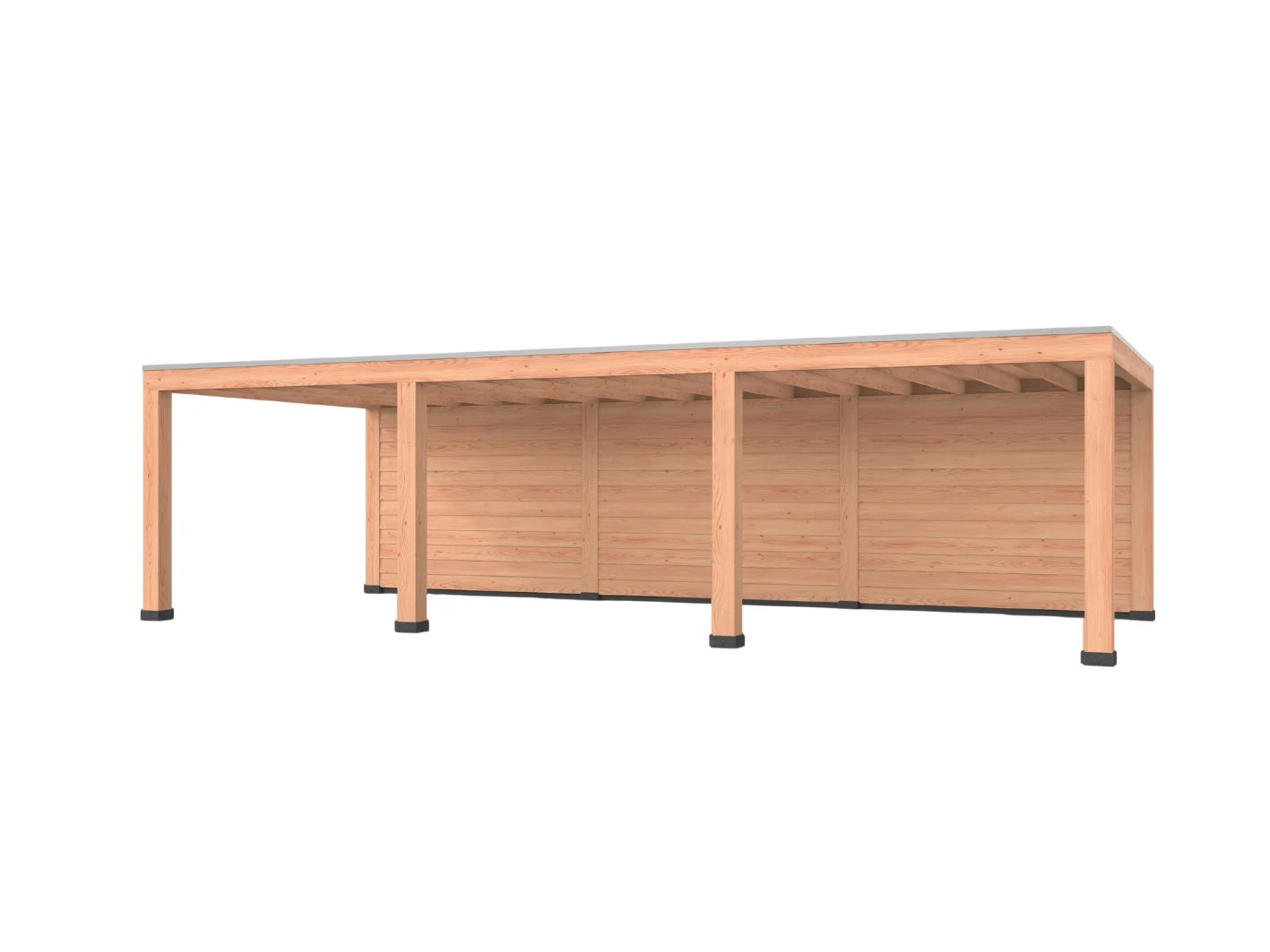 Douglas overkapping, 900 x 400, met achterwand, Westwood Modern - Afbeelding 1